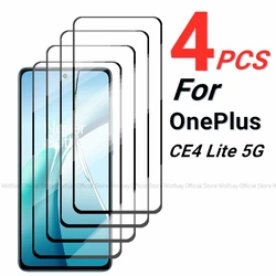 2/4PCS Tempered Glass For OnePlus Nord CE4 Lite Screen Protector OnePlus Nord CE4 Lite 5G Full Glue Glass Protector Phone Film