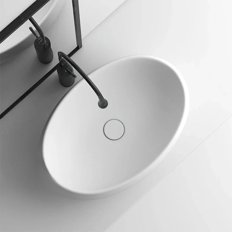 Modernes Luxus-Badezimmer Aufsatzwaschbecken aus Keramik mit Ablauf, Künstlerisches Waschbecken für die Arbeitsplatte
