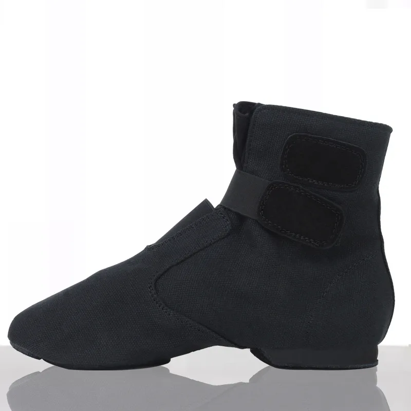 Dance Shoes Leather Canvas High Top Jazz Dance Shoes Male Adult Soft Soled Female Flat Training Boots Children Sneakers