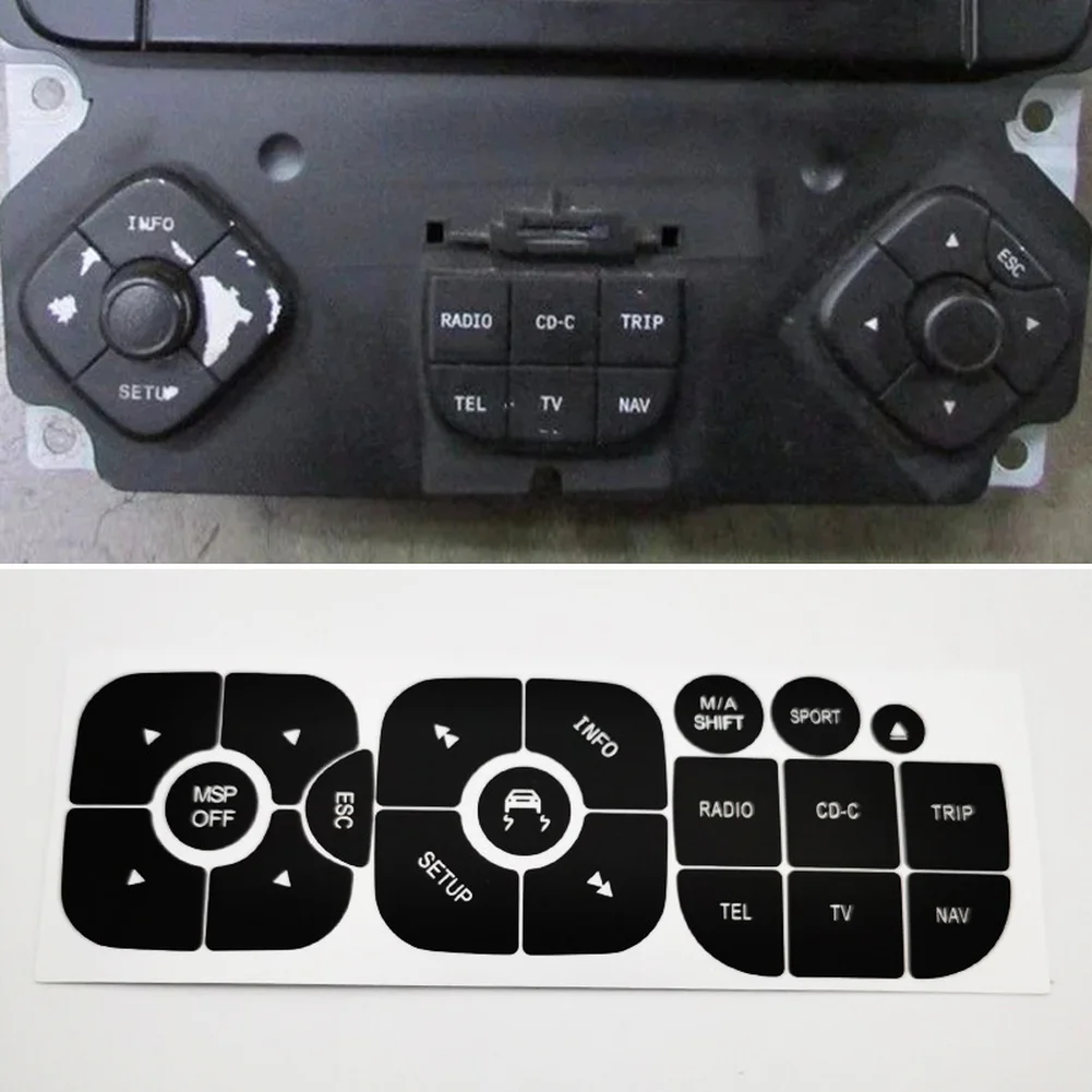 Dashboard Button Replacement Repair Decal Button Repair Decal Sticker Reduced Light Penetration Illuminated Lettering