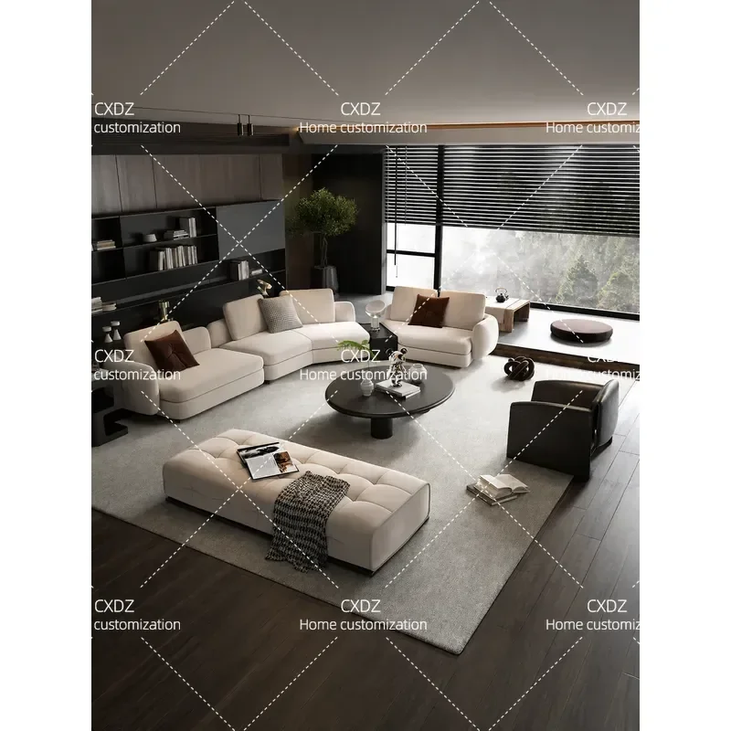 Jishui pure white modern simple living room sofa 2026 new high-end tofu blocks free combination to meet customers
