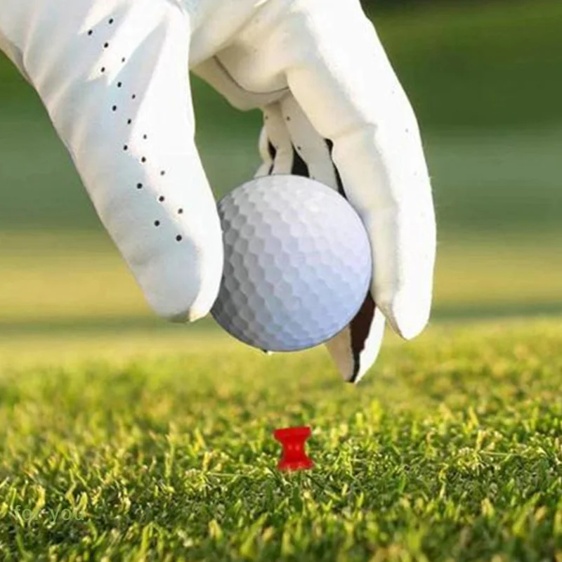 Plastic Golf Tee Set; 20PCS Red Sports Equipment; 31mm Wheel Type Stud Limiter; Golf Ball Holder; Essential Course Accessories.