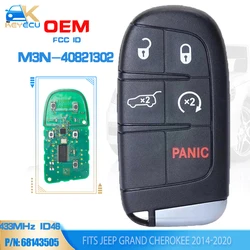 KEYECU OEM M3N-40821302 Remote Fob 5Button 433MHz 46 Smart Proximity Key Keyless for Jeep Grand Cherokee 2014-2020 P/N: 68143505