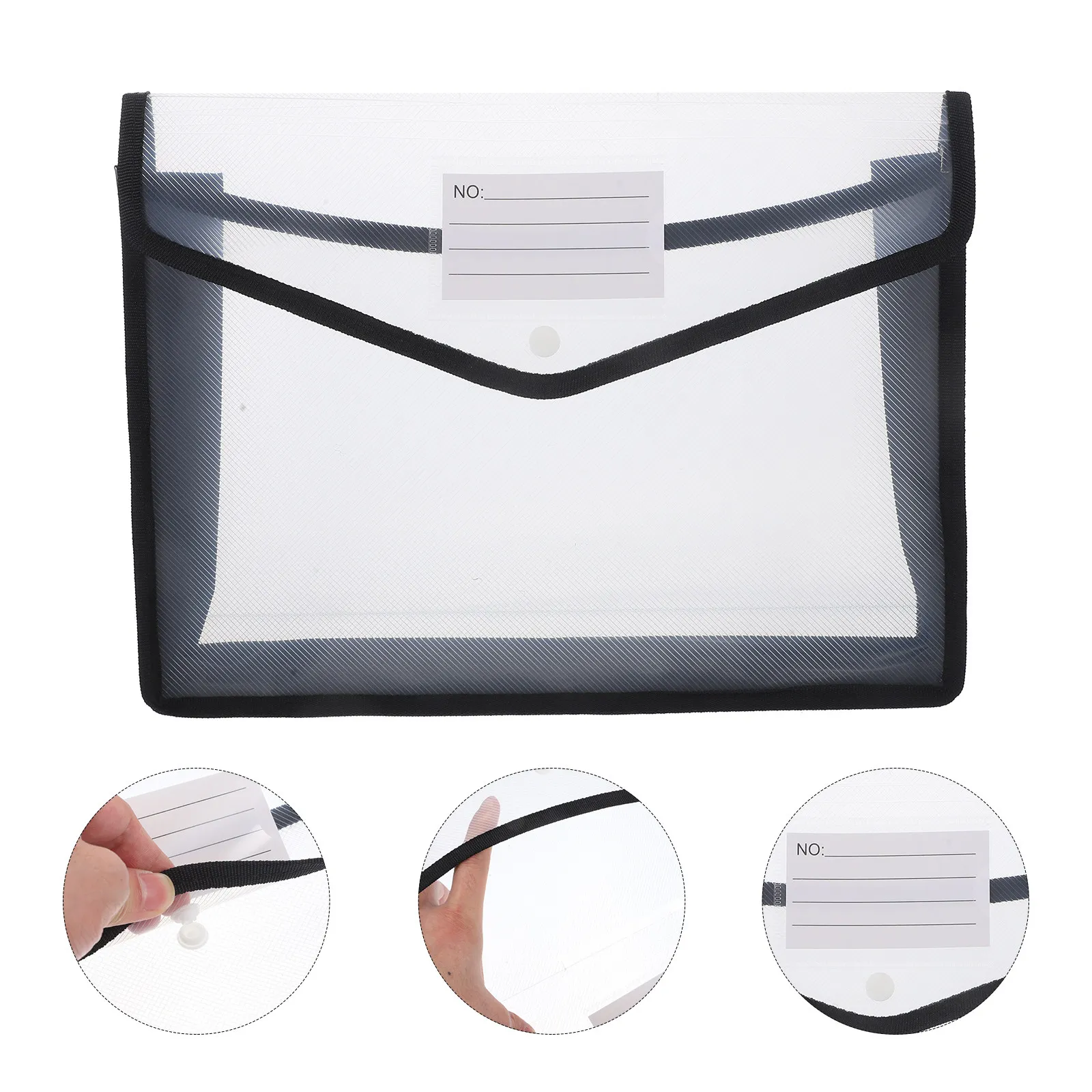 

2Pcs Document Organizer File Folder Sturdy Office File Wallet Large Capacity Document Holder Receipt Bill Card Storage Bag