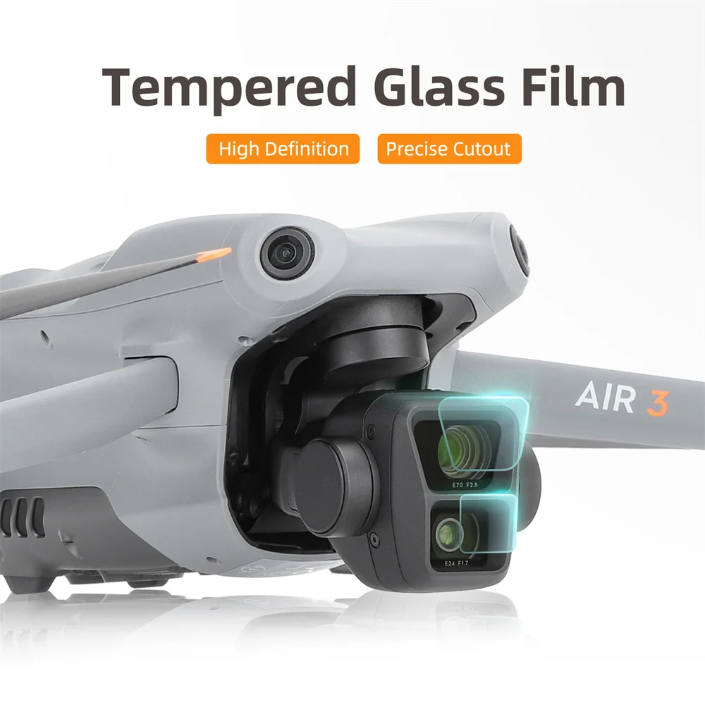 ل DJI الهواء 3 الطائرة بدون طيار كاميرا لينستيمنغ الزجاج فيلم عدسة حامي الشاشة واقية غطاء الفيلم اكسسوارات ل DJI الهواء 3