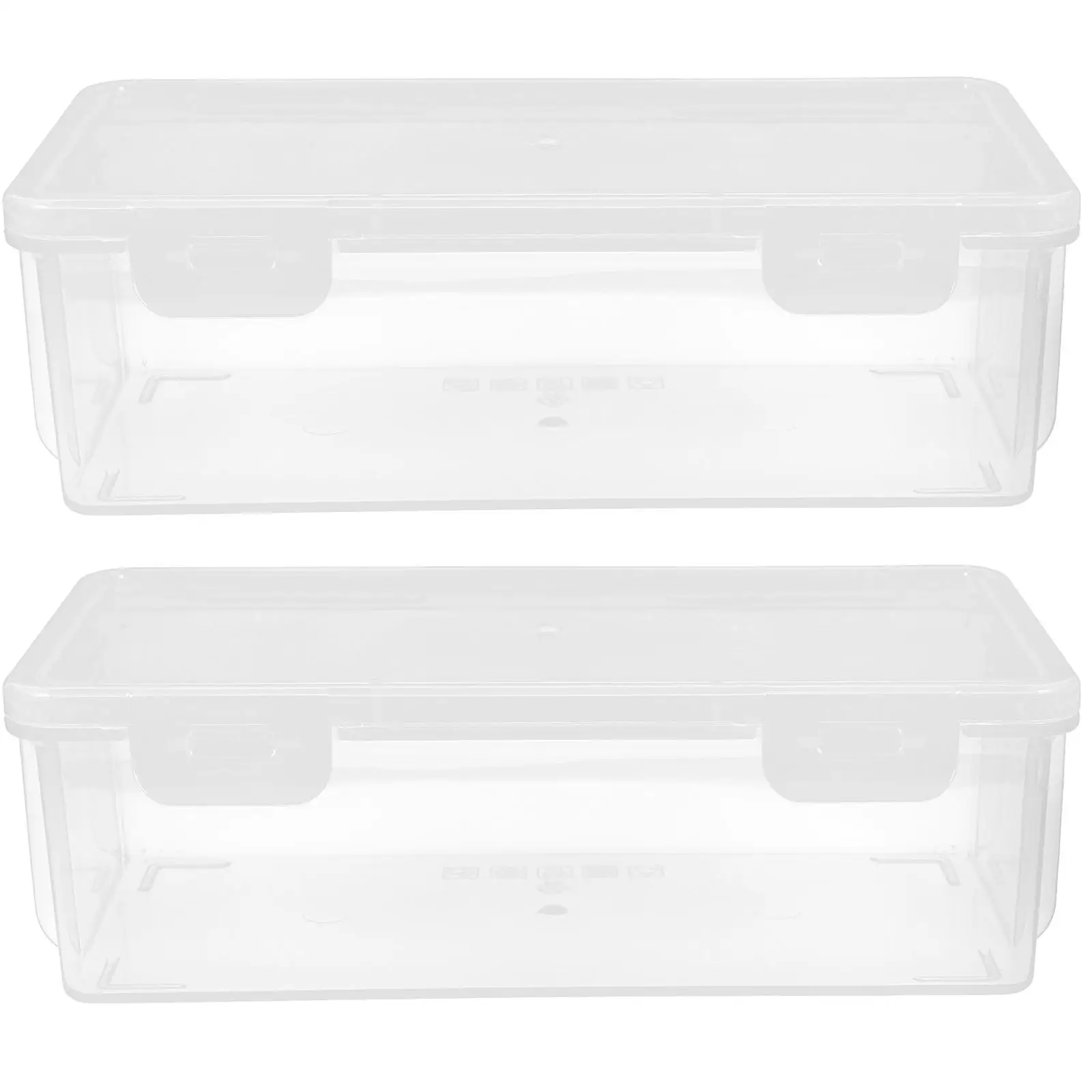 

2 Pcs Pan Bread Storage Box Flour Container Containers Airtight Loaf Food with Lids