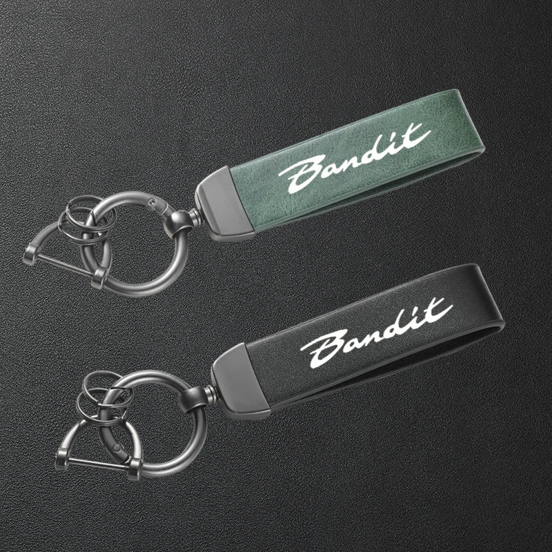 For SUZUKI GSF 250 600 600S 650 650S 650N 1200 1250 Bandit 650S High-Grade Leather Motorcycle Keychain Holder Keyring