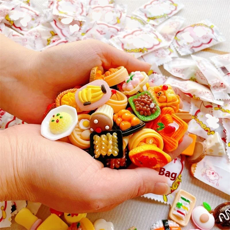 100pcs Mini Resin Blind Box Food Bottle Creative Kitchen Decoration Accessories Model Home Children's Festival Party Gift
