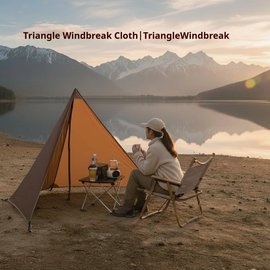 

Lightweight Portable Folding Nylon Fireproof Windproof Camping Barbecue Triangle Screen Tent Accessory For Outdoor Activities