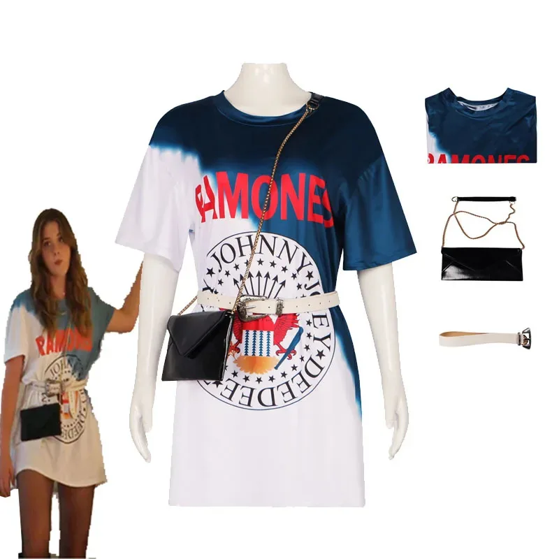 2023 فيلم خطأ نوح تأثيري حلي كولبا ميا نوح فستان قصير الأكمام حقيبة حزام مجموعة هالوين كرنفال حفلة للنساء