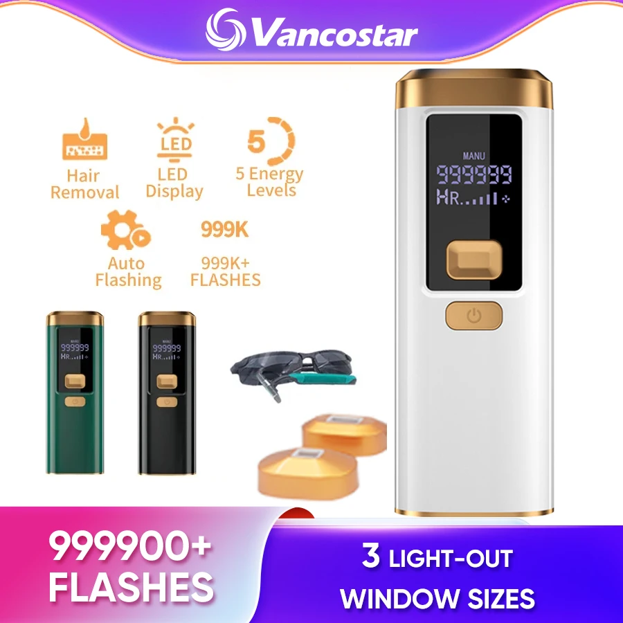 

999900 вспышек, лазерная эпиляция, 3 световых окна, портативный IPL-эпилятор, постоянный безболезненный домашний аппарат для удаления волос для женщин