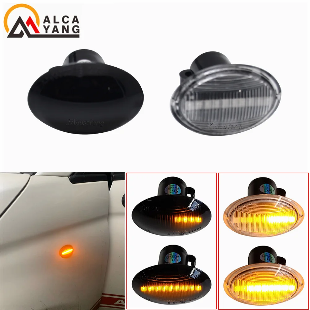 2X LED-Seitenmarkierungsleuchte Blinkleuchte Klar für FIAT 4S 63 3P NUOVA 500 ABARTH Ford KA DESDE Lancia YPSILON Maserati – Detail 19