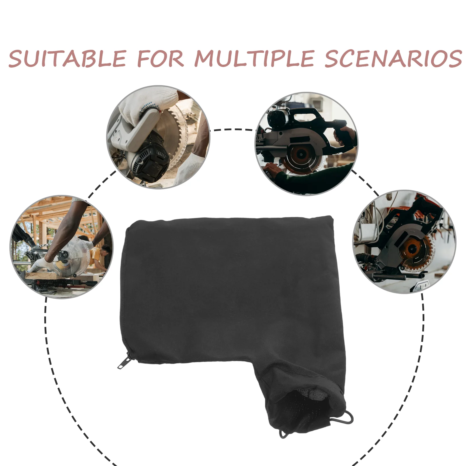 Saw Dust Bag Compressed Air Dusters Zipper Designed Cloth Collector Bags Storage for Clothes