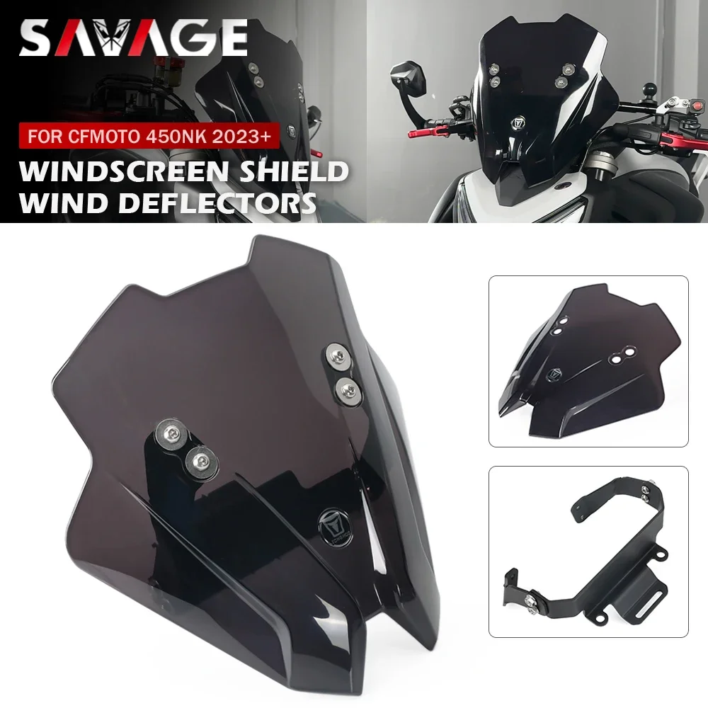 

For CFMOTO 450NK Windscreen Windshield For CF-MOTO 450 NK 2023 2024 Motorcycle Accessories Wind Shield Screen Wind Deflectors