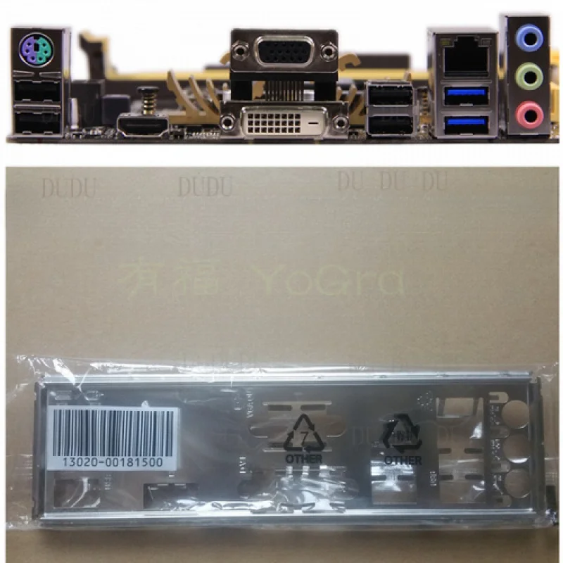 D Shield Backplate FOR ASUS H87-PLUS IO I/O Shield Back Plate H87M-PLUS