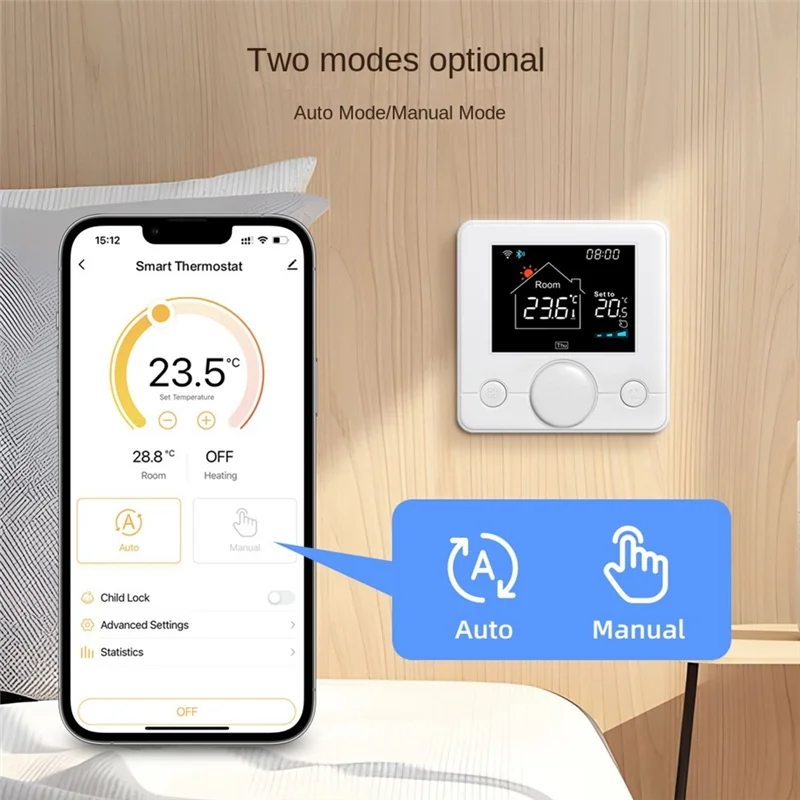 

ABRU-Wifi беспроводной термостат RF433 водяной нагрев газовый котел термостат с кронштейном поддержка пульта дистанционного управления мобильного телефона