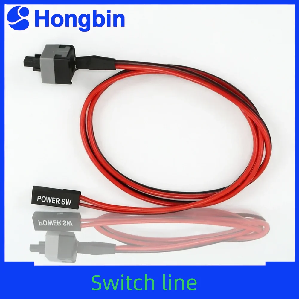 Computer Power Reset Switch Cable Supply I/O PC Motherboard Cable and Button Switch Replace a Broken Power Switch Cable