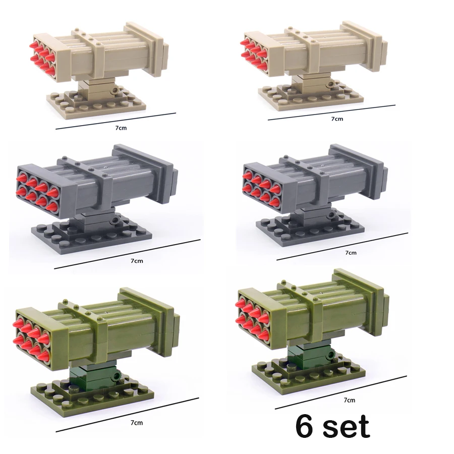 Missile launcher Military Weapon Soldier MOC Building Blocks Army Playmobil Accessory Modern SWAT Mini Parts Brick Figures Toys