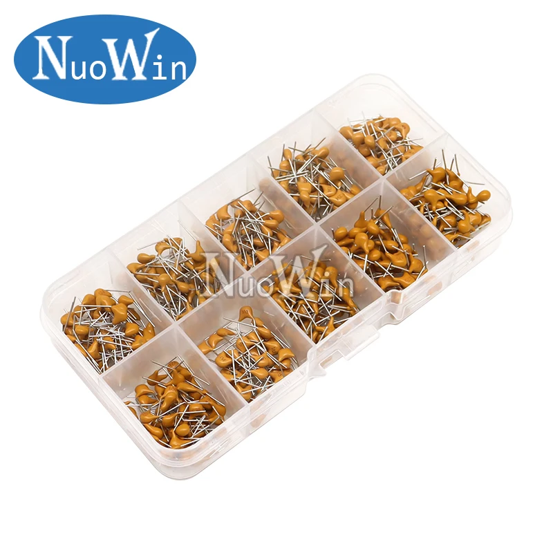 Imagem -02 - Capacitor Cerâmico Multicamadas Assorted Kit Conjunto de Capacitância Monolítica com Caixa 50v 0.1uf10uf 500 Pcs