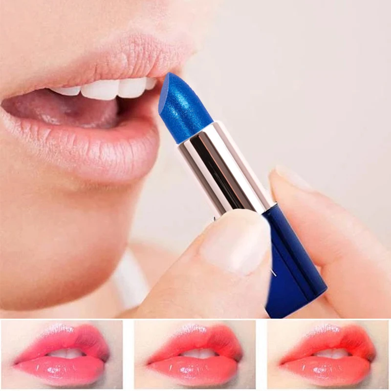 Blue Lip Balm Color Changing Long Lasting Moisture Lipstick Make-up For Women Magic Lipstick Natural Beauty Lip Tint Cosmetic