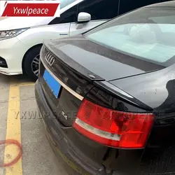 For Audi A6 C6 2005 2006 2007 2008 2009 2010 2011 PU Unpainted Grey Rear Trunk Spoiler Car Rear Wing Trim