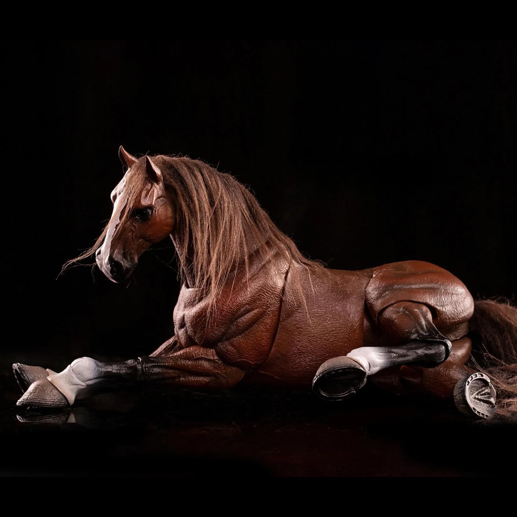 1:12 Scale War Horse Movable Joint Simulation Animal Model Soldier Figure Accessory Desktop Decor Craft Collection Birthday Gift