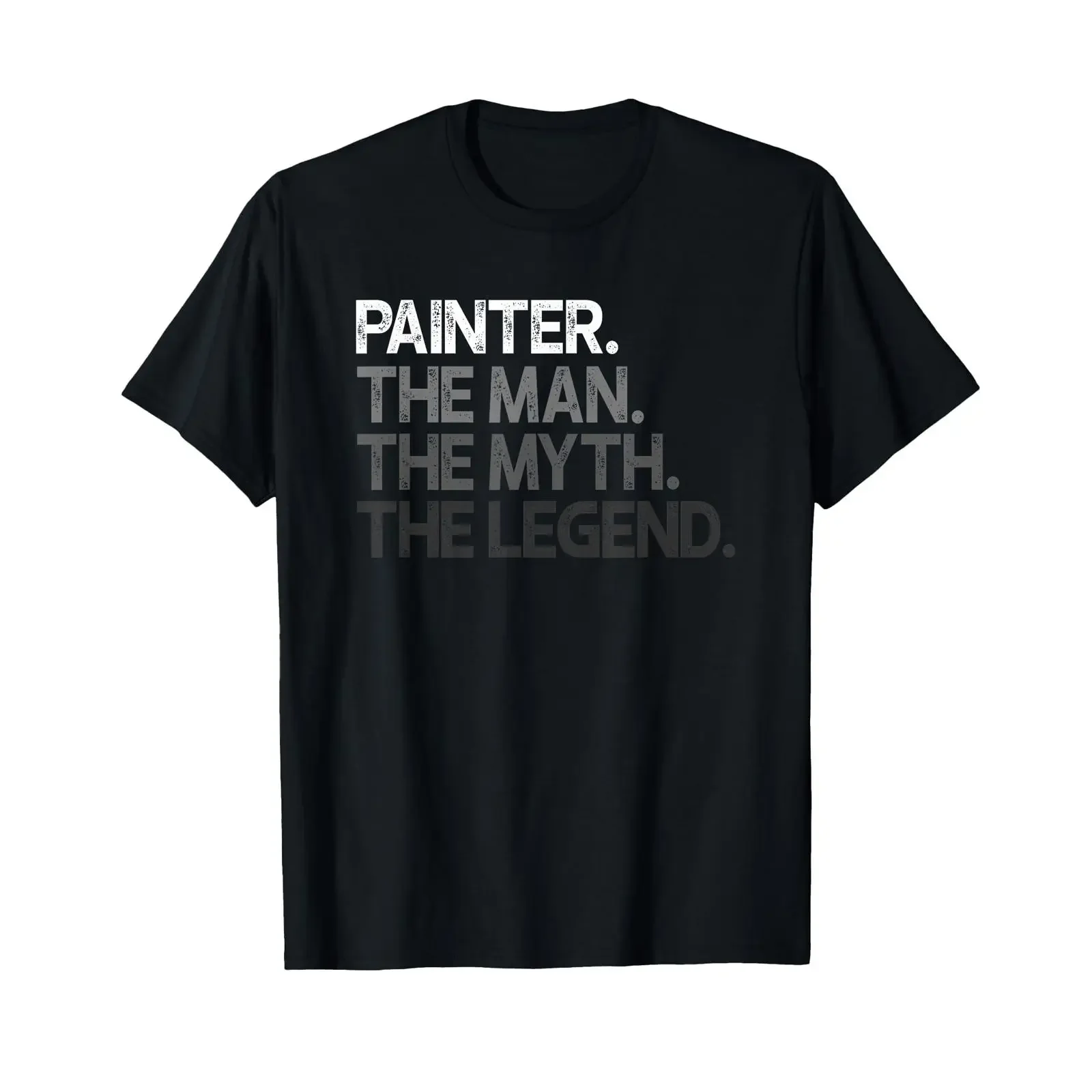 Painter Man Myth The Legend T Shirt vintage Washed Stretched Casual Slightly Stylish fashion homme graphic Soft