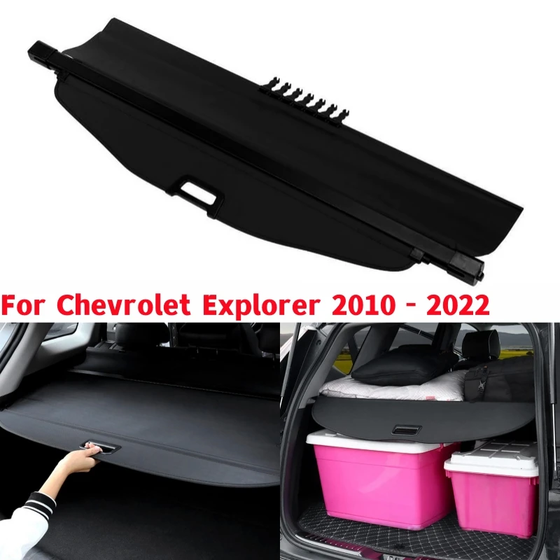 

Car Rear Trunk Cargo Security Shield Curtain Cover Canvas Retractable Rear Trunk Storage Panel For Chevrolet Explorer 2010-2022