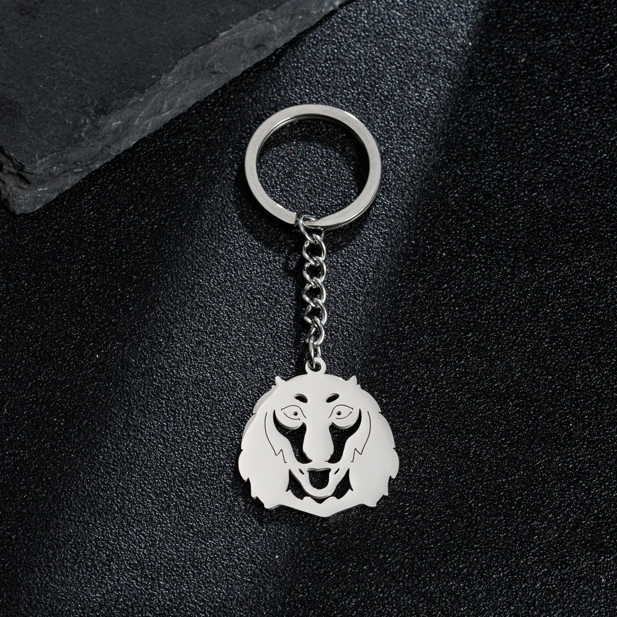 French Bulldog Keyring Rings For Women Cute Animal Stainless Steel Keychain Accessories Gifts For Girlfriend Designer Keyholder