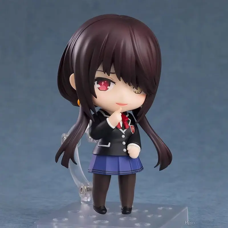 Nendoroid # 2455 Date A Live Kurumi Tokisaki JK-ver. Actiefiguur 10 cm Anime Model Speelgoed met vervangbare gezichten Desktop Decor Gift