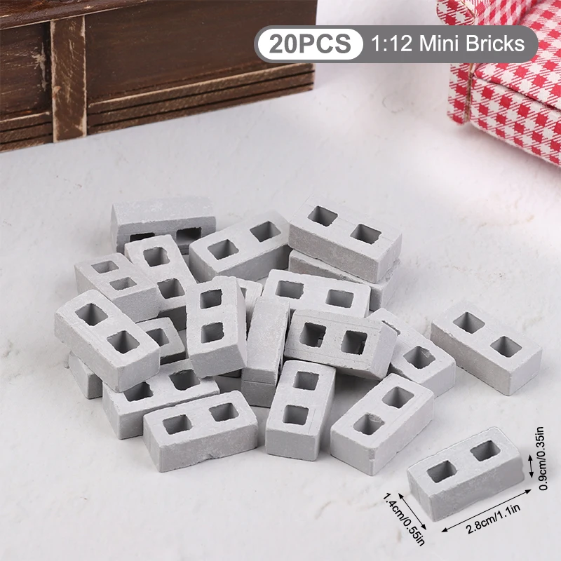 Cayway 200 PCS Mini Briques, Gris Mini Briques Miniatures 1:16 pour DIY Fairy Garden Dollhouse Decor, Accessoires Aménagement Paysager Miniature Cayway 200 PCS Mini Briques, Gris Mini Briques Miniatures 1:16 pour DIY Fairy Garden Dollhouse Decor, Accessoires Aménagement Paysager Miniature