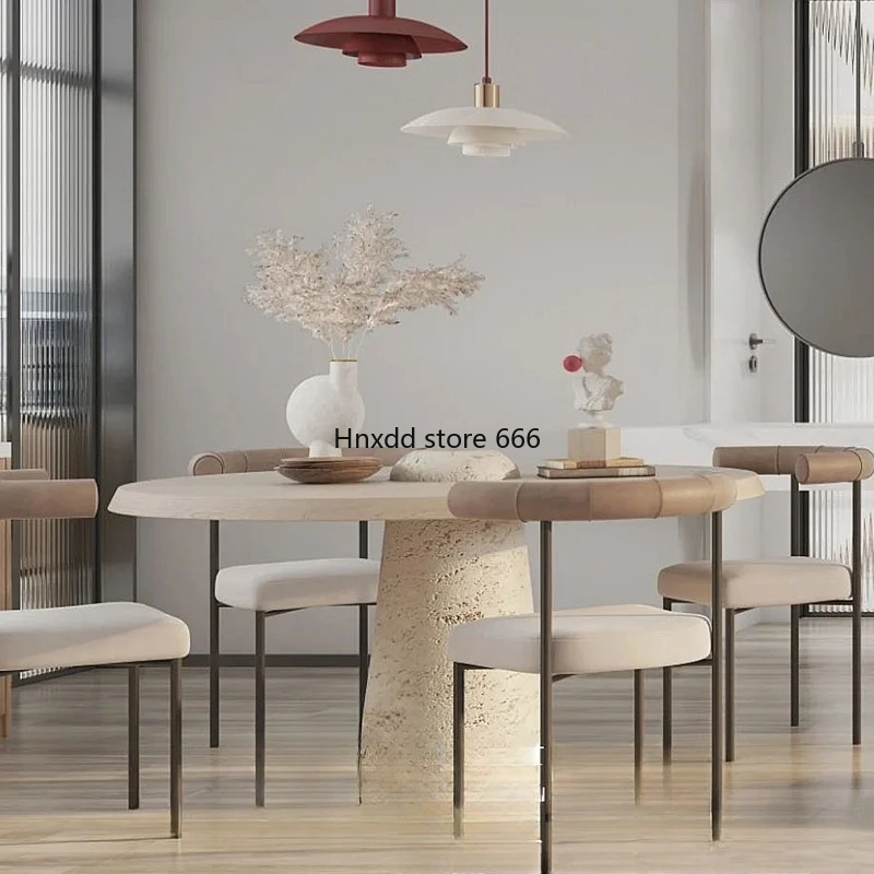 

Stunning Wind Tunnel Stone Dining Table Round Nordic Dining Table