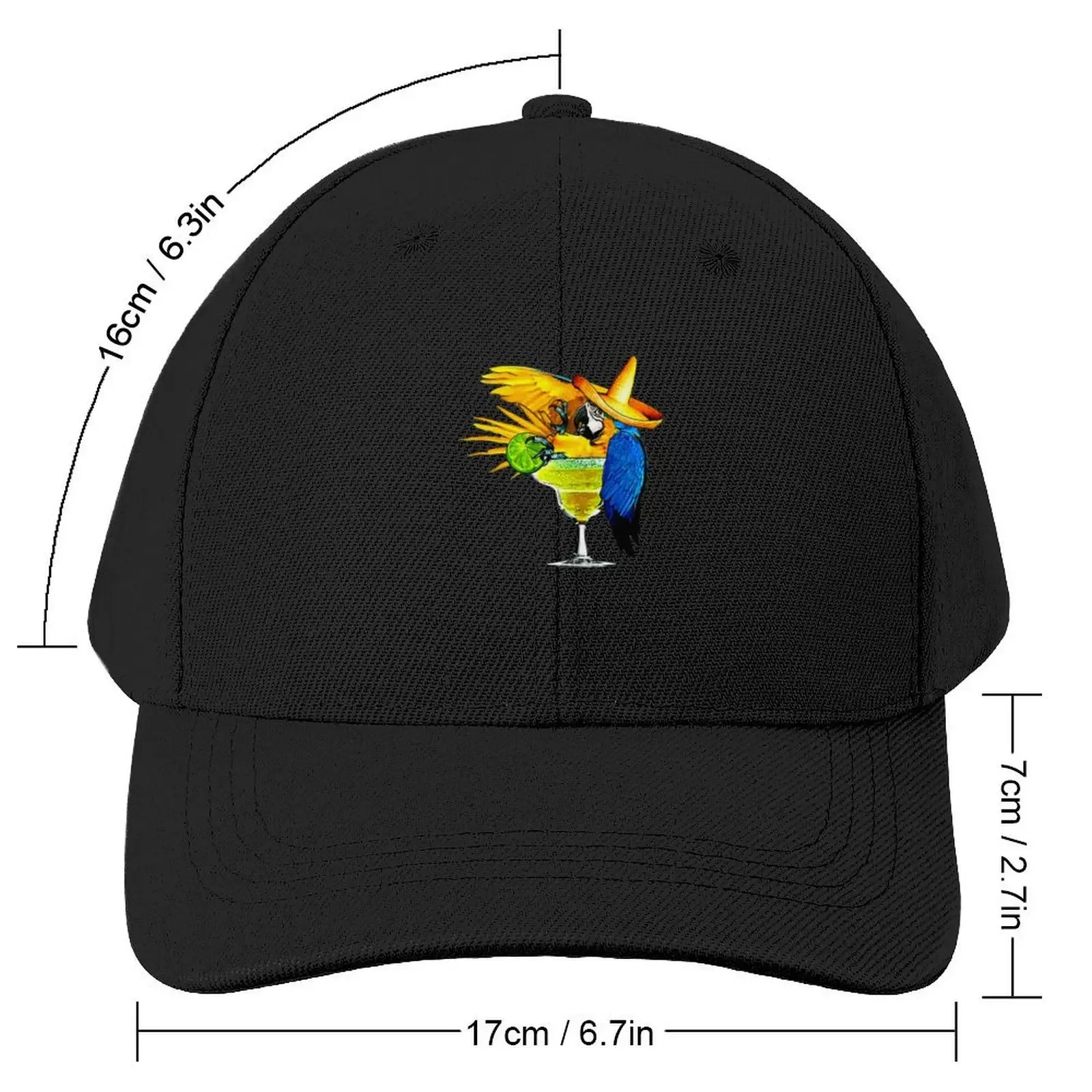 Parrot Drinking Tequila Baseball Cap birthday Gentleman Hat Caps For Men Women's