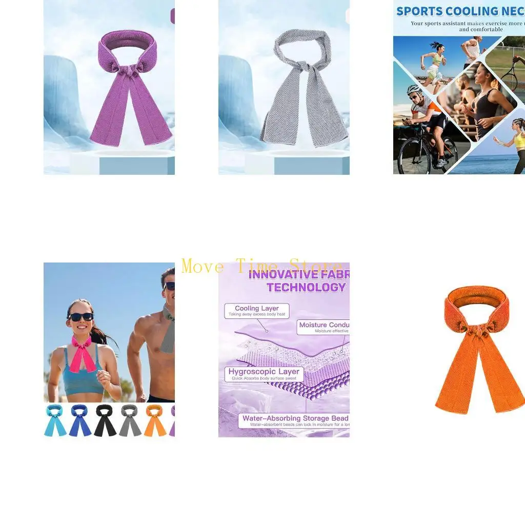 92ME Cooling Neck Wrap for Cycling and Outdoor Activity, Water Activated Sports Cover with Multiwear Cooling Design