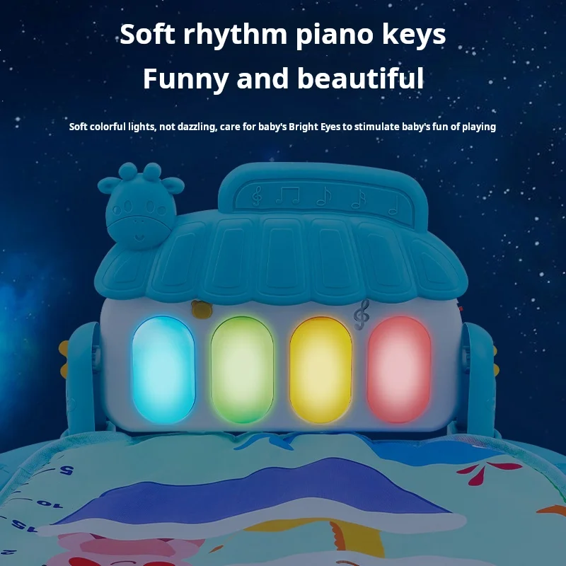 Baby Activity Gym Rack Early Education 0-36 Months Toy Gifts Musical Newborn Piano Keyboard Crawling Blanket Pedal Play Mat