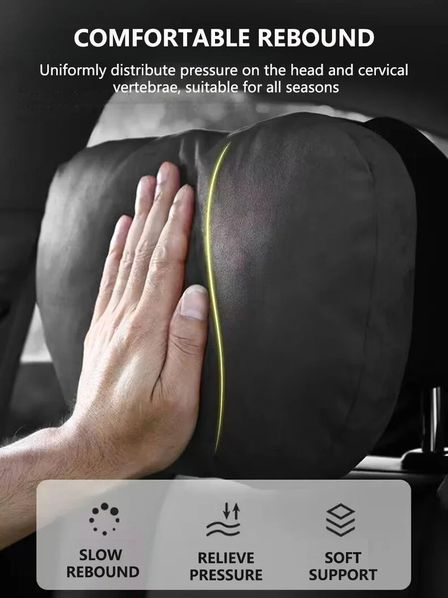 

Car High Resilience Neck Pillow Travel Pillow, Ergonomic Cervical Pillow for Car Office, Adjustable Neck Support Pillow for Head