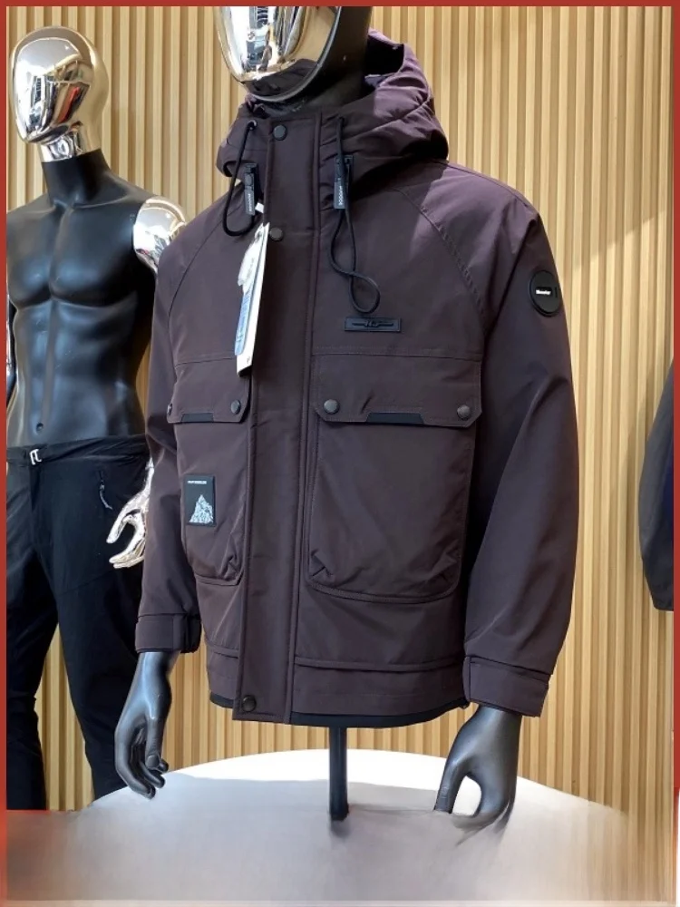 

down Jaet Men's Outdoor Winter Workwear Self-Heating White Du down Filling Windproof 3D Design Casual