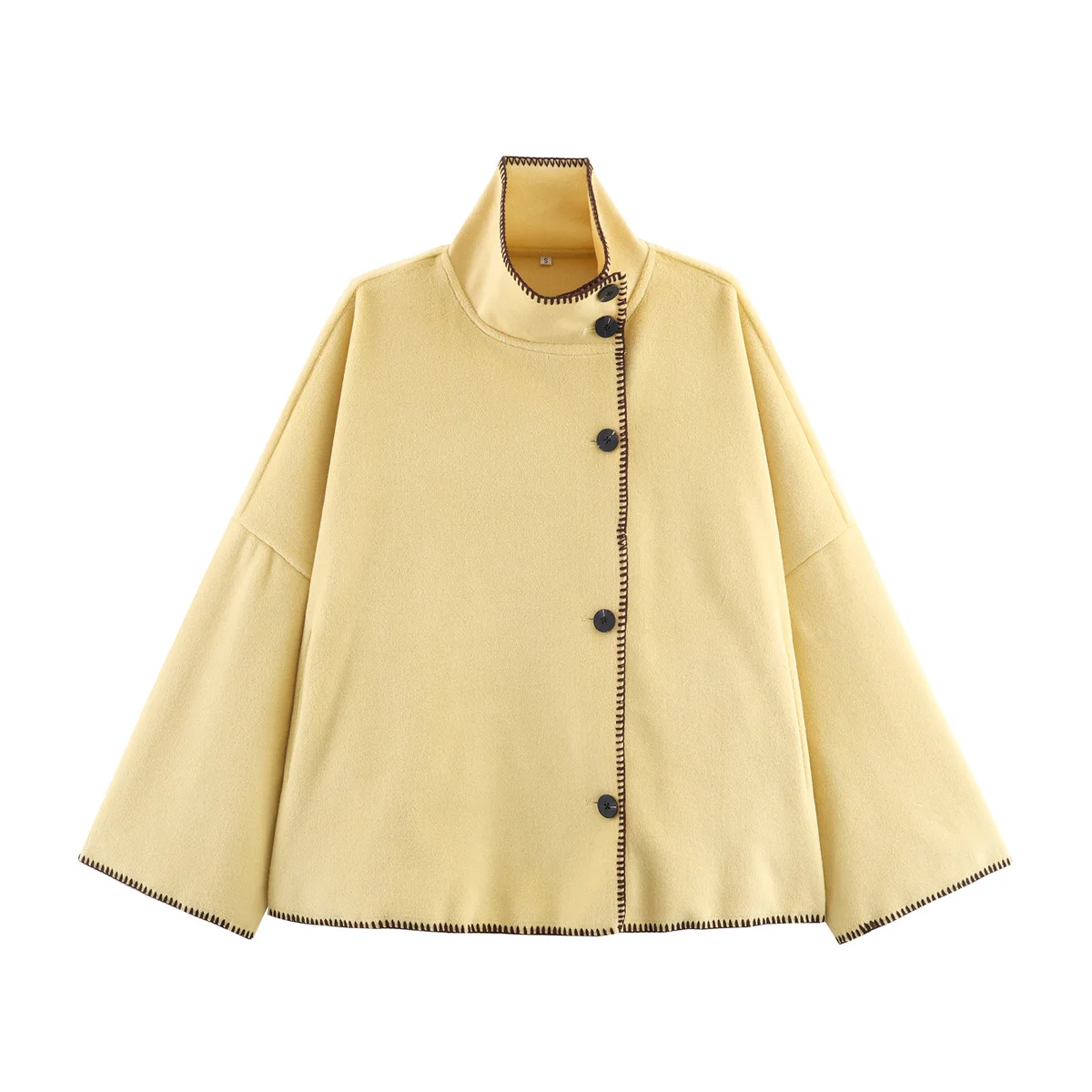 

Women's French Fashion Special Craft Woolen Cape Coat V095