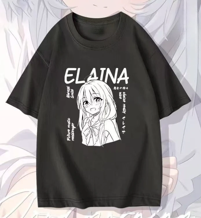 Anime japonês menina jogo camiseta masculina de grandes dimensões casual algodão diário quatro temporada camiseta roupas femininas respirável topo
