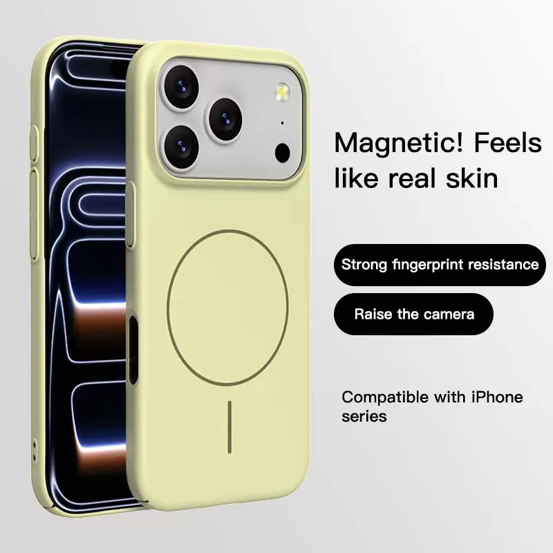 Hochwertige, einfarbige, stoßfeste Silikon-Handyhülle für iPhone 18 ProMax 13 14 15 16 17, unterstützt die kabellose Lademöglichkeit.