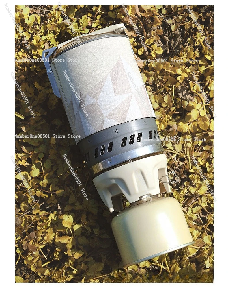 

Outdoor camping picnic picnic set hot pot windproof and energy-saving stove portable integrated stove pot