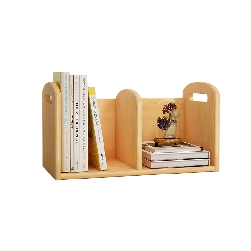 

*Solid wood desktop bookshelf household dormitory table small partition bookcase simple bookcase book storage
