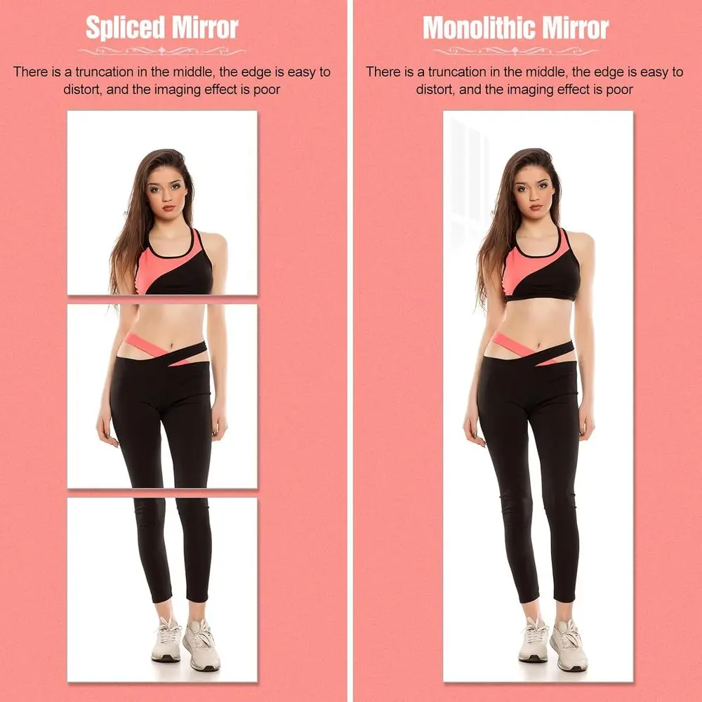 15.75인치 파손 방지 아크릴 거울, 가정용 벽걸이형 피트니스 거울, 침실 및 거실용 가볍고 현대적인 장식