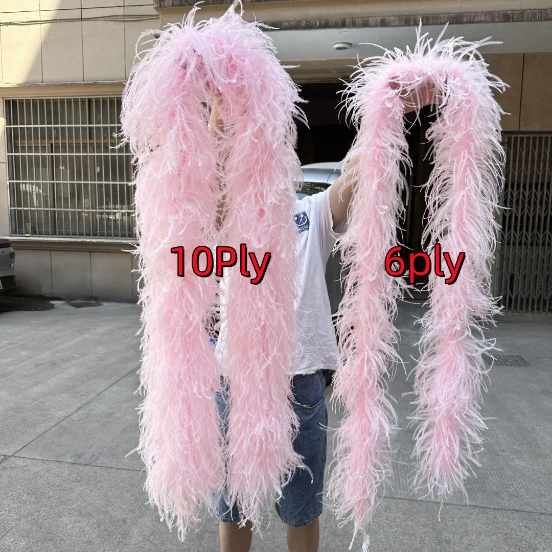 White Black Ostrich Feathers Boa Shawl 3-20ply High Quality Ostrich Feather Scarf Plumes Trim Dress Shirt Top Decoration Crafts