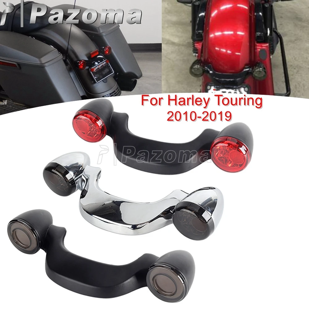 

4/5 Wires Motorcycle Tail Run Turn Brake LED Bullet Turn Signal Lights Bar For Harley Touring Street Glide Road Glide 2010-2019