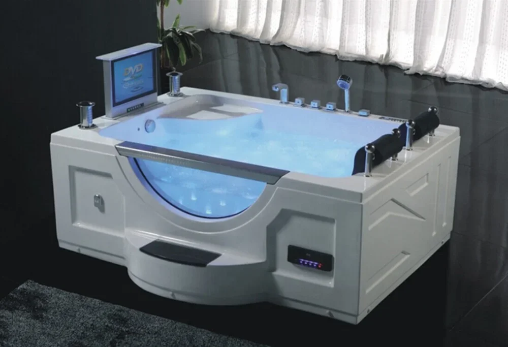 Venta de fábrica, bañera de hidromasaje independiente barata, remojo de burbujas, bañera de hidromasaje para 2 personas, bañera de masaje personalizada con spa, 1 pieza, 1,8 m