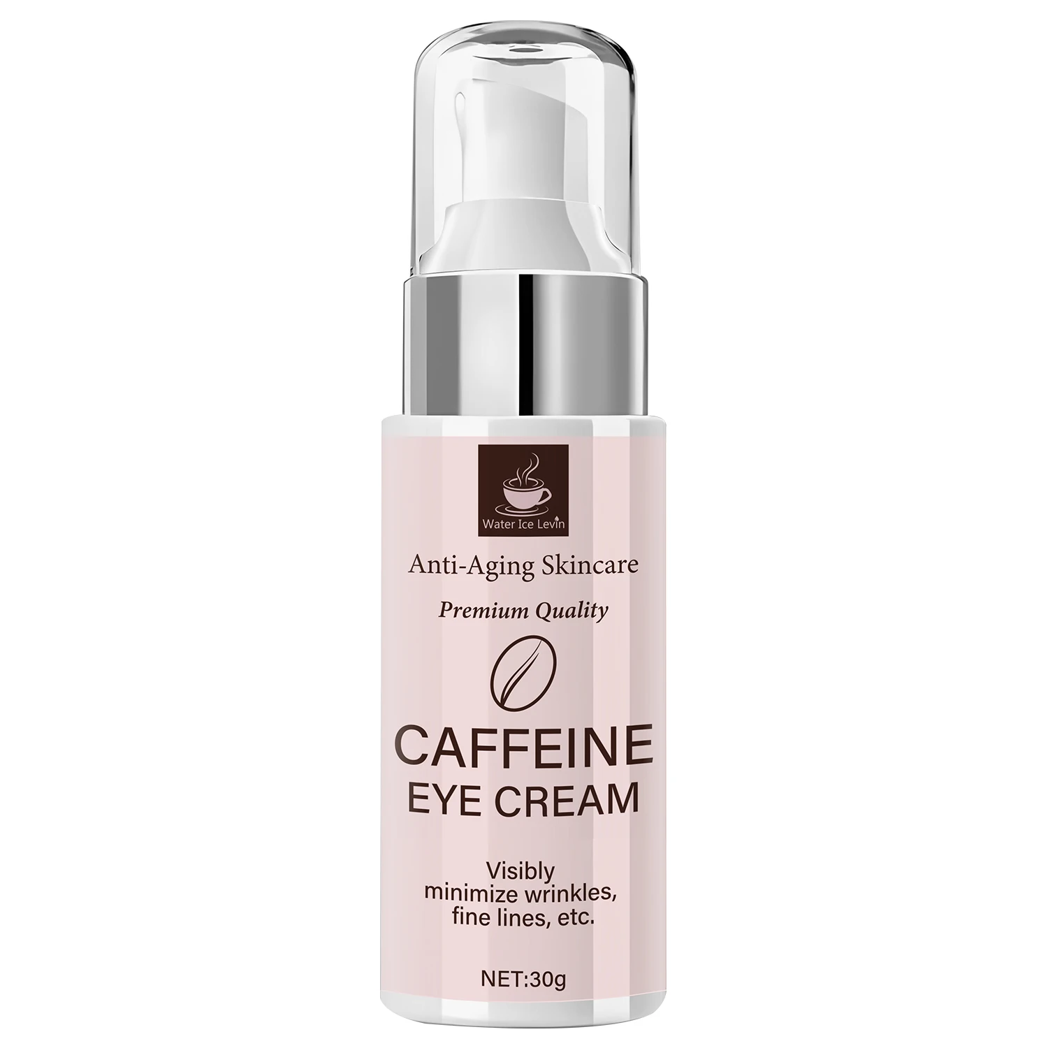 Premium anti-aging cafeïne oogcrème met niacinamide en hyaluronzuur voor rimpels en elastische huid.