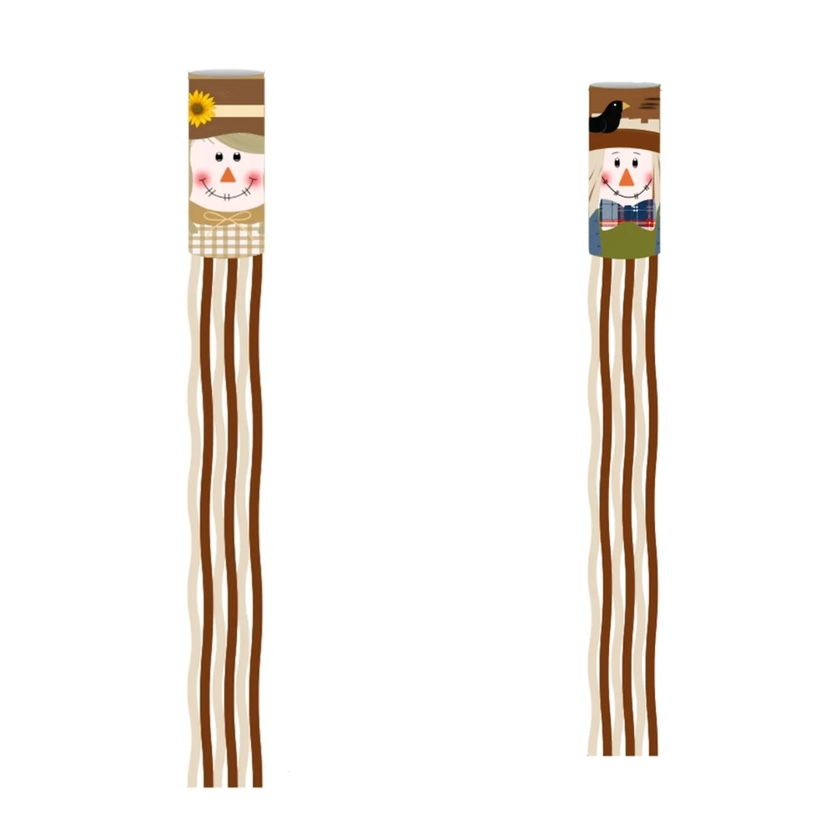 2pcs, Harvest Scarecrow Outdoor Windsock, Thanksgiving Day Decoration, Harvest Party Celebration Garden Wind spinner Decoration