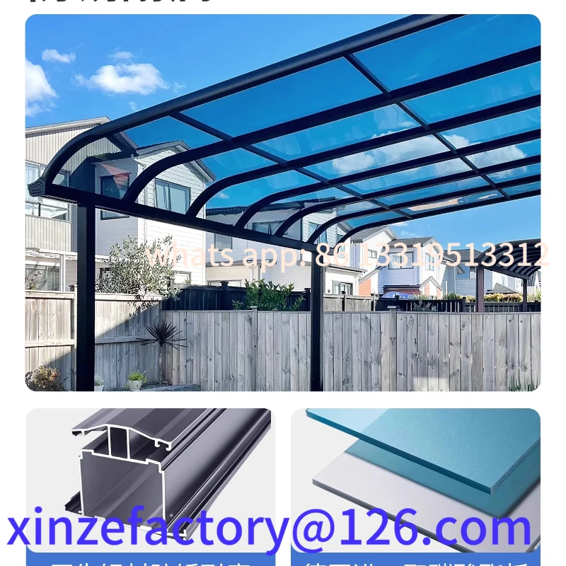 Anpassbare Aluminium-Markise, Terrassenmarkise, Wintergarten-Dach im Innenhof