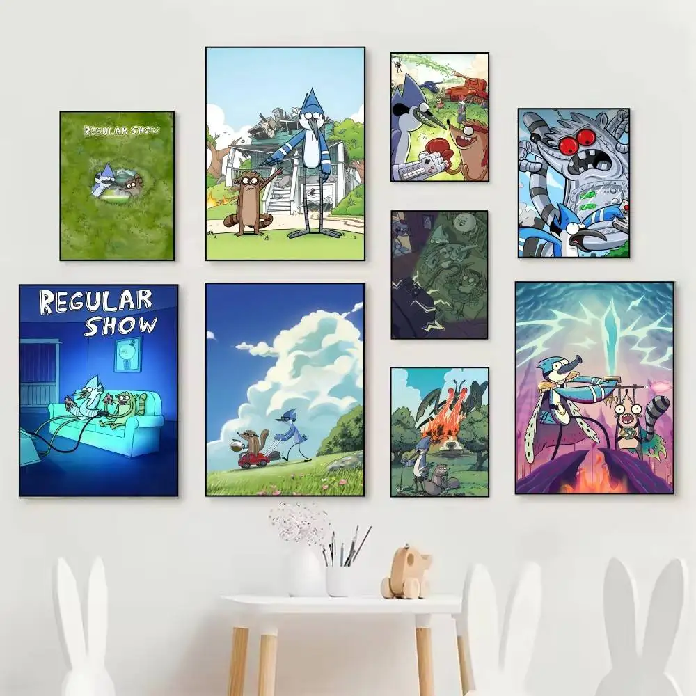 Cartoon R-Regular S-Show Anime Manga Posters Fancy Wall Sticker for Living Room Bar Decoration Wall Decor